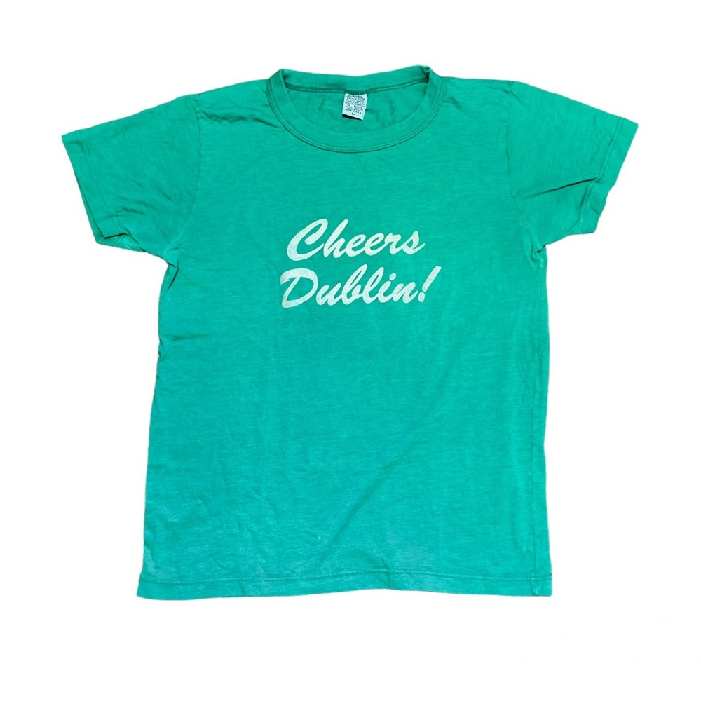 St. Patrick's Day Green Design Cheers Dublin! T-Shirt Women’s Medium Grass Green